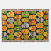 《植物》アスペンリーフスカルシームレスパターン2018 スローブランケット (正面)