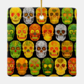 《植物》アスペンリーフスカルシームレスパターン2018 セラミックオーナメント (裏面)