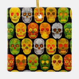 《植物》アスペンリーフスカルシームレスパターン2018 セラミックオーナメント