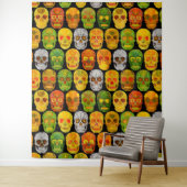 《植物》アスペンリーフスカルシームレスパターン2018 タペストリー (インサイチュ)