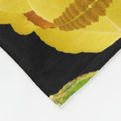 《植物》アスペンリーフスカルシームレスパターン2018 フリースブランケット (角)