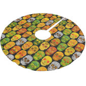 《植物》アスペンリーフスカルシームレスパターン2018 ブラッシュドポリエステルツリースカート (アングル)