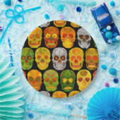 《植物》アスペンリーフスカルシームレスパターン2018 ペーパープレート (パーティー)