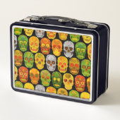 《植物》アスペンリーフスカルシームレスパターン2018 メタルランチボックス (裏面)