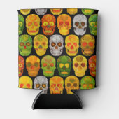 《植物》アスペンリーフスカルシームレスパターン2018 缶クーラー (正面)