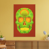 《植物》アスペンリーフスカル10 キャンバスプリント (インサイチュ (リビング))