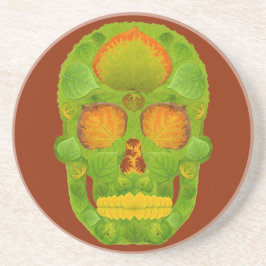 《植物》アスペンリーフスカル10 コースター