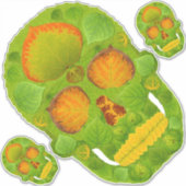 《植物》アスペンリーフスカル10 シール (正面)