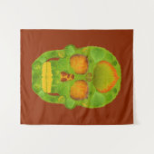 《植物》アスペンリーフスカル10 タペストリー (正面(横))