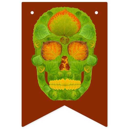 《植物》アスペンリーフスカル10 バンティングフラッグ (第16の旗)