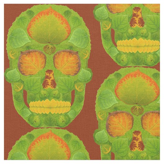 《植物》アスペンリーフスカル10 ファブリック (クローズアップ)