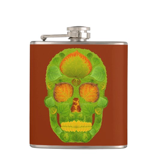 《植物》アスペンリーフスカル10 フラスク (正面)