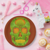 《植物》アスペンリーフスカル10 ペーパープレート (パーティー)