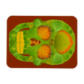 《植物》アスペンリーフスカル10 マグネット (横)