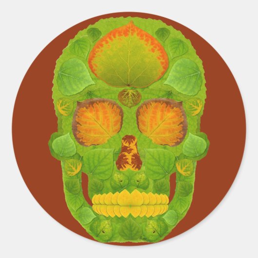 《植物》アスペンリーフスカル10 ラウンドシール (正面)