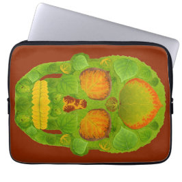 《植物》アスペンリーフスカル10 ラップトップスリーブ