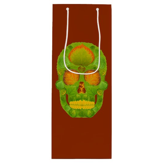 《植物》アスペンリーフスカル10 ワインギフトバッグ (正面)