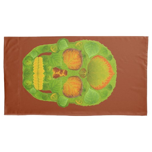 《植物》アスペンリーフスカル10 枕カバー (正面左)