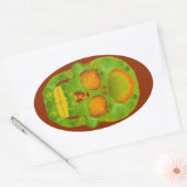 《植物》アスペンリーフスカル10 楕円形シール (封筒)