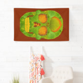 《植物》アスペンリーフスカル10 横断幕 (インサイチュ)