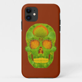 《植物》アスペンリーフスカル10 iPhone 11 ケース