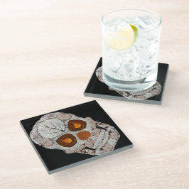 《植物》アスペンリーフスカル11 ガラスコースター