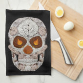 《植物》アスペンリーフスカル11 キッチンタオル (四つ折り)