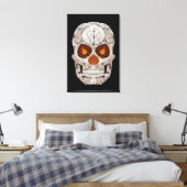 《植物》アスペンリーフスカル11 キャンバスプリント (インサイチュ (寝室))