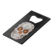 《植物》アスペンリーフスカル11 クレジットカード栓抜き (正面アングル)