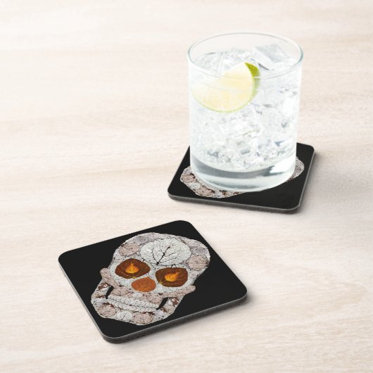 《植物》アスペンリーフスカル11 コースター (右側)