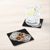 《植物》アスペンリーフスカル11 スクエアペーパーコースター (インサイチュ)