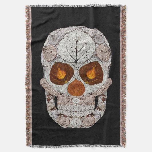 《植物》アスペンリーフスカル11 スローブランケット (正面縦)