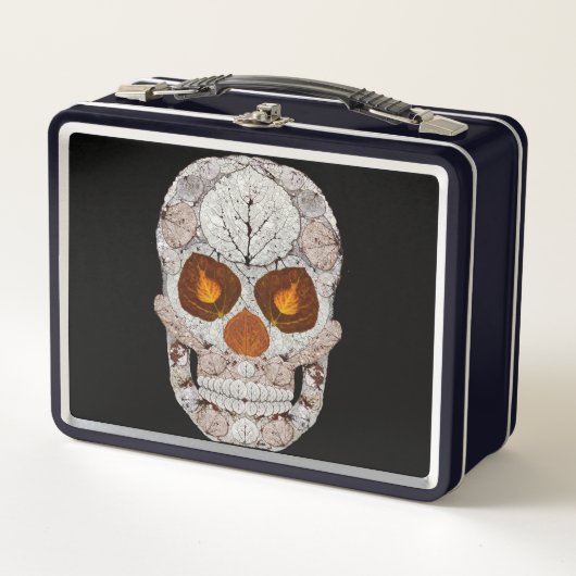 《植物》アスペンリーフスカル11 メタルランチボックス (正面)