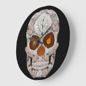 《植物》アスペンリーフスカル11 ラージ壁時計 (傾斜)