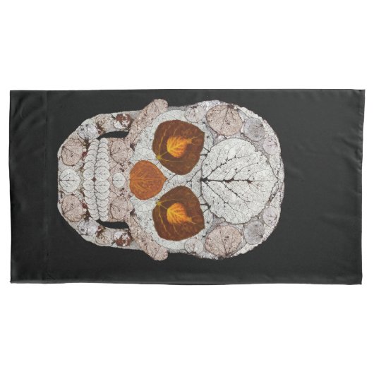 《植物》アスペンリーフスカル11 枕カバー (正面左)