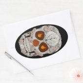 《植物》アスペンリーフスカル11 楕円形シール (封筒)