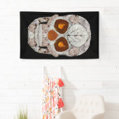 《植物》アスペンリーフスカル11 横断幕 (インサイチュ)