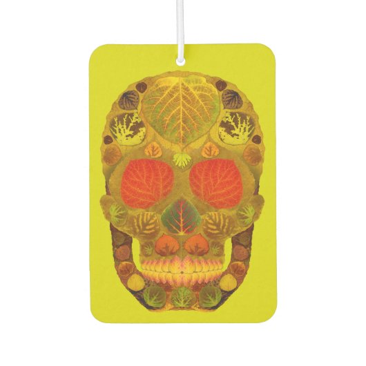 《植物》アスペンリーフスカル12 カーエアーフレッシュナー (正面)