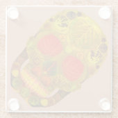 《植物》アスペンリーフスカル12 ガラスコースター (裏面)