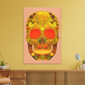 《植物》アスペンリーフスカル12 キャンバスプリント (インサイチュ (リビング))