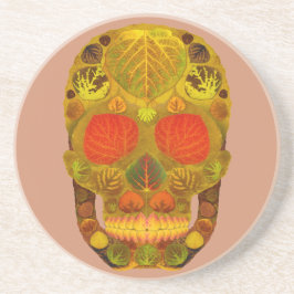 《植物》アスペンリーフスカル12 コースター