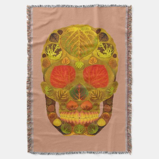 《植物》アスペンリーフスカル12 スローブランケット (正面縦)