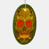 《植物》アスペンリーフスカル12 セラミックオーナメント (右)