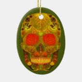 《植物》アスペンリーフスカル12 セラミックオーナメント (裏面)