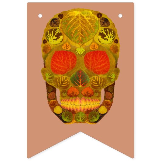 《植物》アスペンリーフスカル12 バンティングフラッグ (第1の旗)