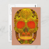 《植物》アスペンリーフスカル12 ポストカード (正面/裏面)