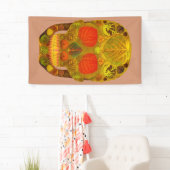 《植物》アスペンリーフスカル12 横断幕 (インサイチュ)