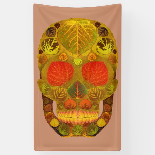 《植物》アスペンリーフスカル12 横断幕 (縦)