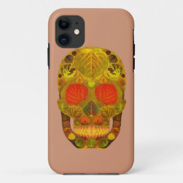 《植物》アスペンリーフスカル12 iPhone 11 ケース