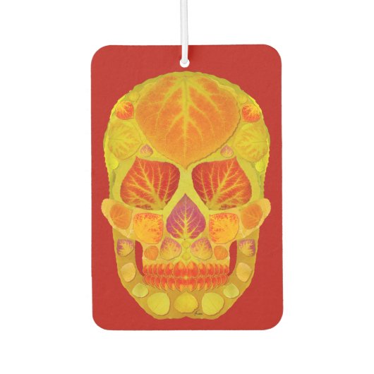 《植物》アスペンリーフスカル13 カーエアーフレッシュナー (正面)